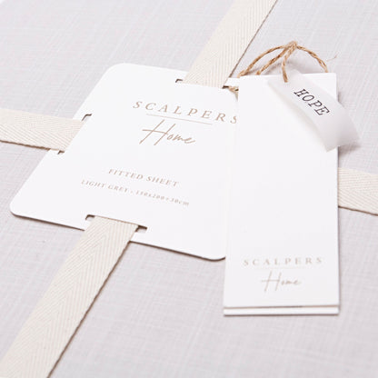 Sábana Bajera Gris 150x200+30cm 100% Algodón 140gsm Gris Haze Scalpers Home