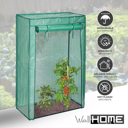 Well Home Invernadero De Tomate 100x50x150cm Con Marco De Hierro En Color Verde_2