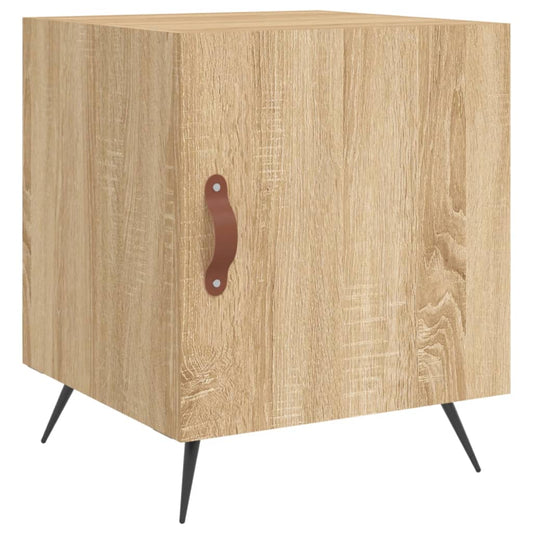 Mesita De Noche Madera De Ingeniería Roble Sonoma 40x40x50 Cm_0