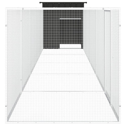 Vidaxl Jaula De Gallinas Acero Galvanizado Antracita 600x91x100 Cm_3