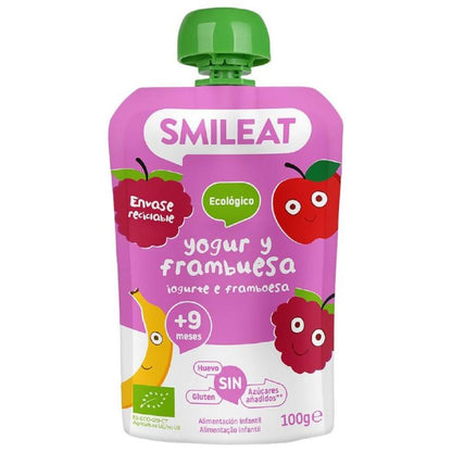 Pack 2x Pouche Yogur y Frambuesa ECO Smileat 100 g