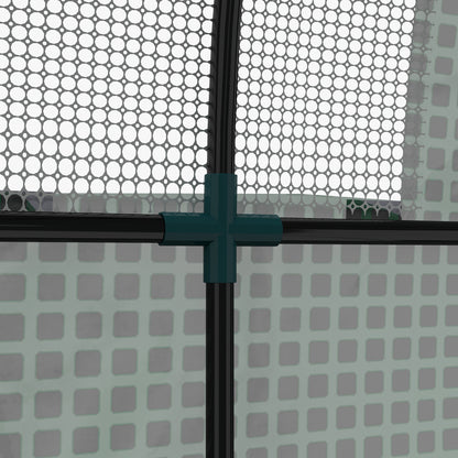 Outsunny Invernadero De Túnel Con 2 Puertas Enrollables 2 Ventanas 180x180x200cm_4