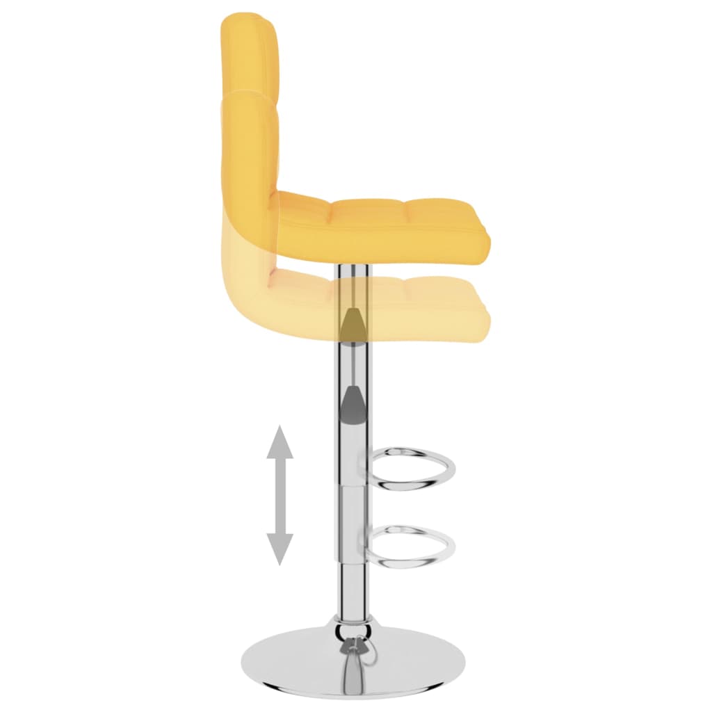 Taburetes De Cocina 2 Unidades Tela Amarillo Mostaza_5