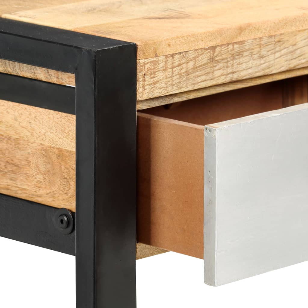 Mesa Consola De Madera Maciza De Mango 130x30x76 Cm_4