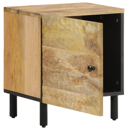 Mesita De Noche De Madera Maciza De Mango 40x33x46 Cm_0