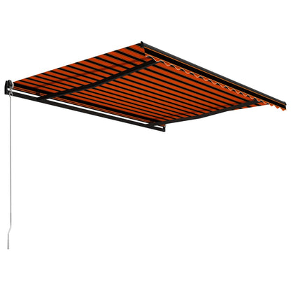 Toldo Manual Retráctil Naranja Y Marrón 450x300 Cm_2