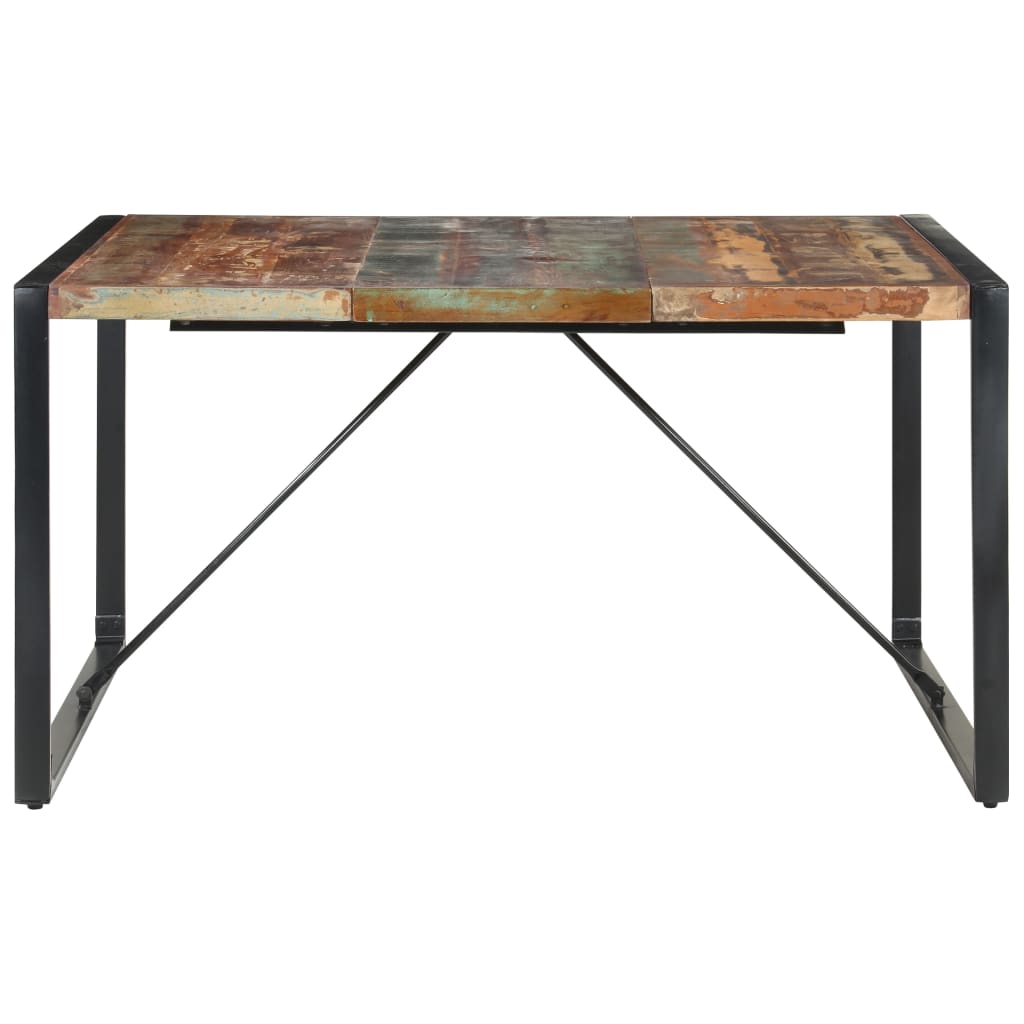 Mesa De Comedor De Madera Maciza Reciclada 140x140x75 Cm_0
