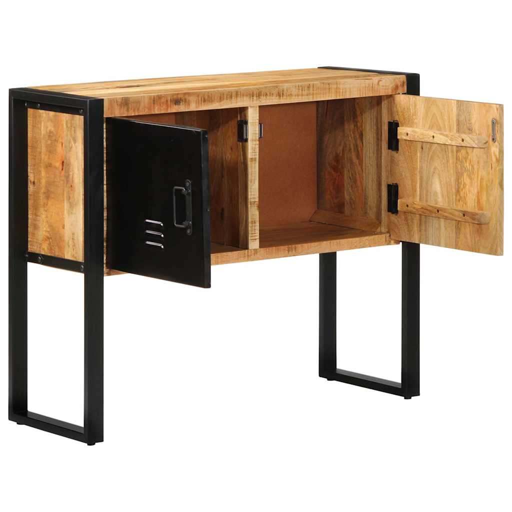 Mueble Consola Madera Maciza De Mango 90x35x75 Cm_3
