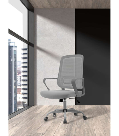 Silla Despacho Giratoria Elevable Acabado Gris, 59m(ancho) 99/109cm(altura) 56cm(fondo)_1