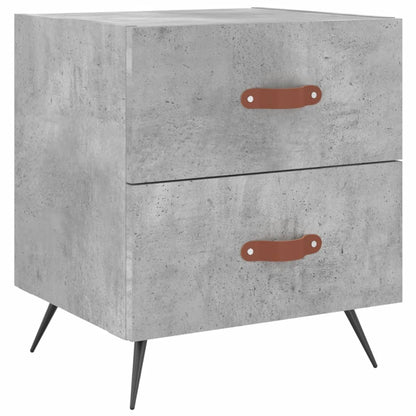 Mesita De Noche Madera Ingeniería Gris Hormigón 40x35x47,5 Cm_0