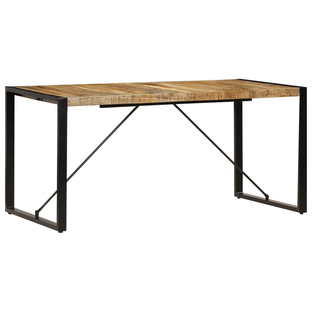 Mesa De Comedor De Madera Maciza De Mango 160x80x75 Cm_0