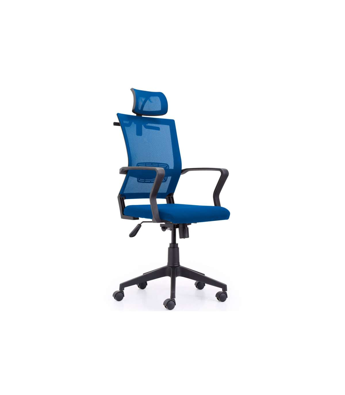 Sillón Giratorio Modelo Winner Acabado Azul, 117/127cm(alto) 64cm(ancho) 64cm(largo)_0
