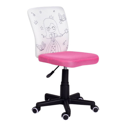 Silla De Estudio Infantil Píntame Malla, Rosa, 38,5cm X 77a85 X 39,6_2