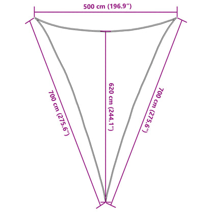 Vidaxl Toldo De Vela Hdpe Color Crema 160 G/m² 5x7x7 M_2