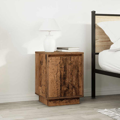 Mesillas De Noche Con Luces Led 2 Uds Madera Vieja 38x34x50 Cm_3
