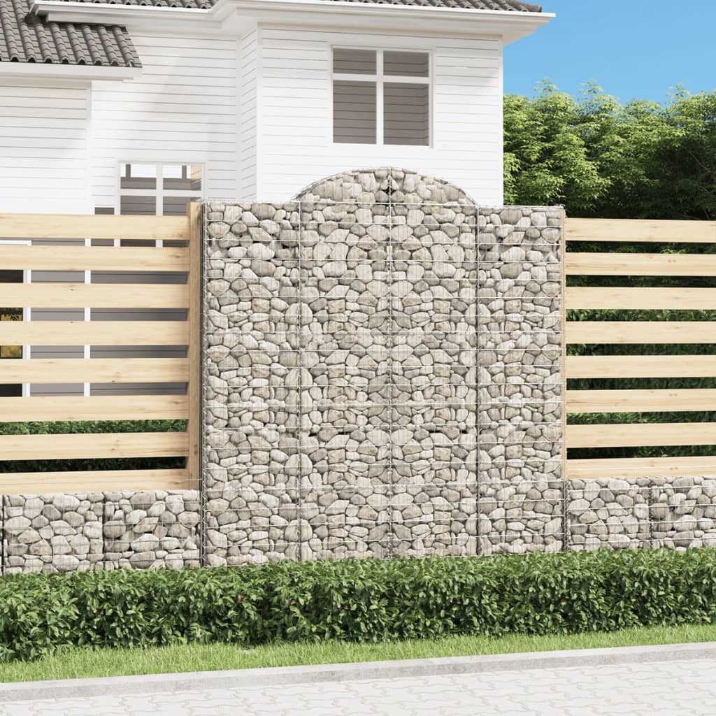 Cestas De Gaviones 7 Uds Forma De Arco Hierro 200x50x220/240 Cm_1
