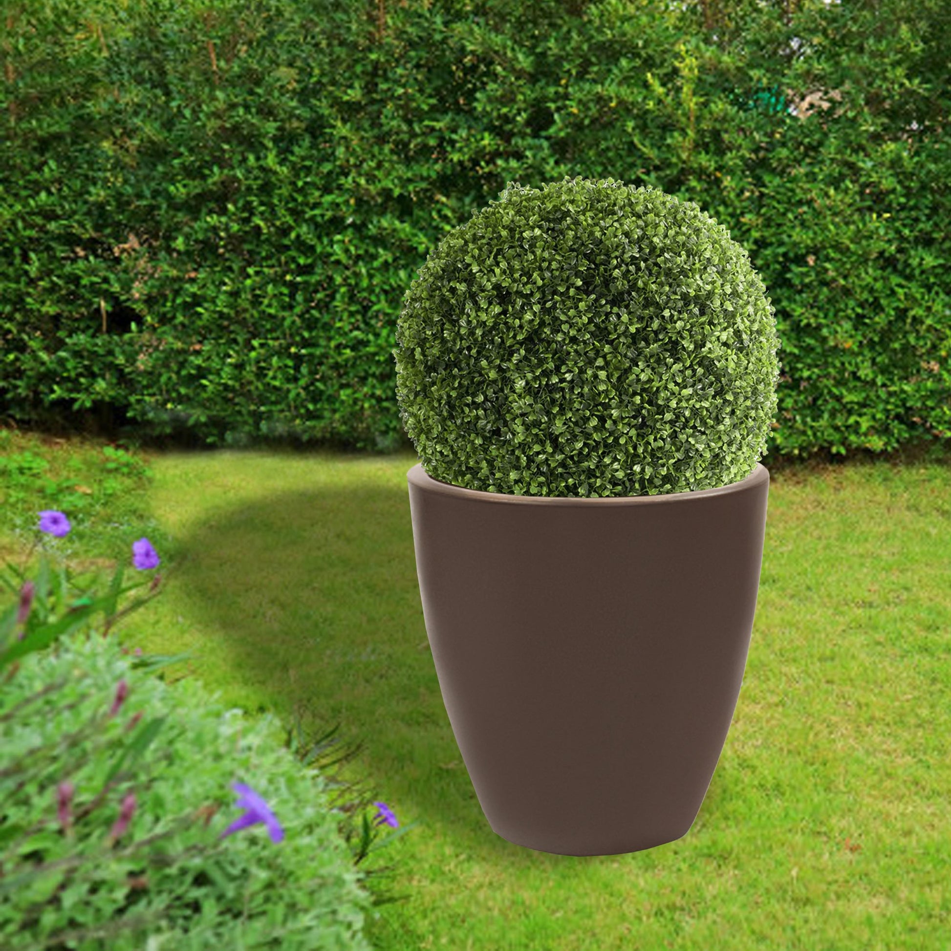 Macetero De Polietileno Por Rotomoldeo Color Topo 40x40 Cm_3