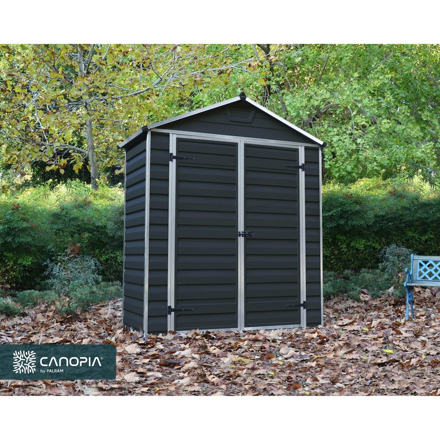 Cobertizo de jardín Skylight 90x185x217 cm gris oscuro