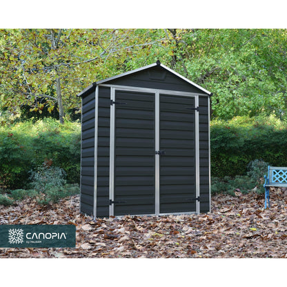 Cobertizo de jardín Skylight 90x185x217 cm gris oscuro