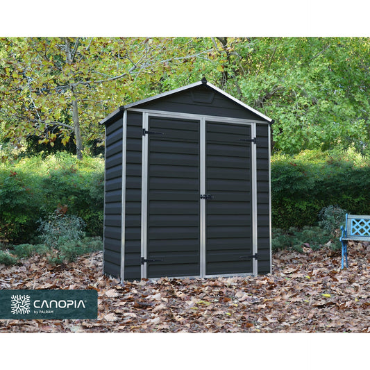 Cobertizo de jardín Skylight 90x185x217 cm gris oscuro