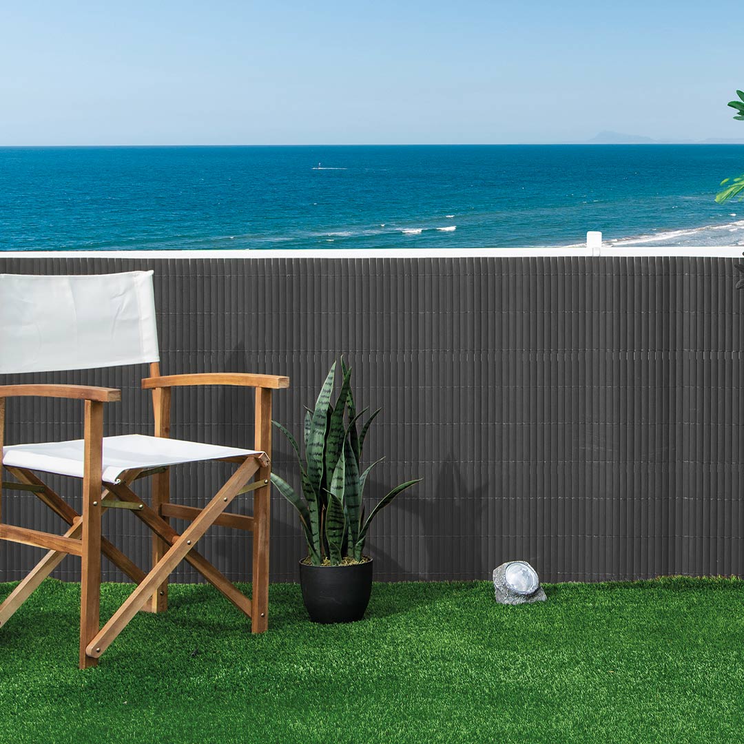 Cañizo Pvc Essential Recycane 20mm Antracita - Cerramiento Ecológico 0,9x3 M / Multicolor_0