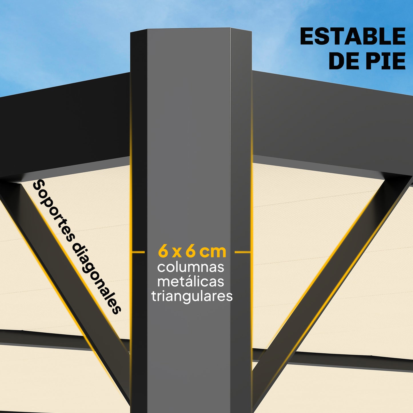 Outsunny Pérgola De Jardín 3x4 M_4