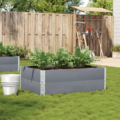 Jardinera De Madera Maciza De Pino Gris 120x80 Cm_1