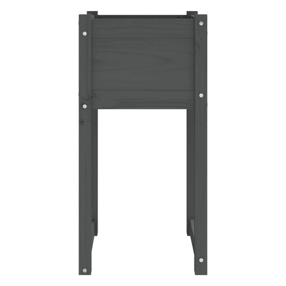 Jardinera 2 Unidades Madera Maciza De Pino Gris 40x40x81 Cm_4