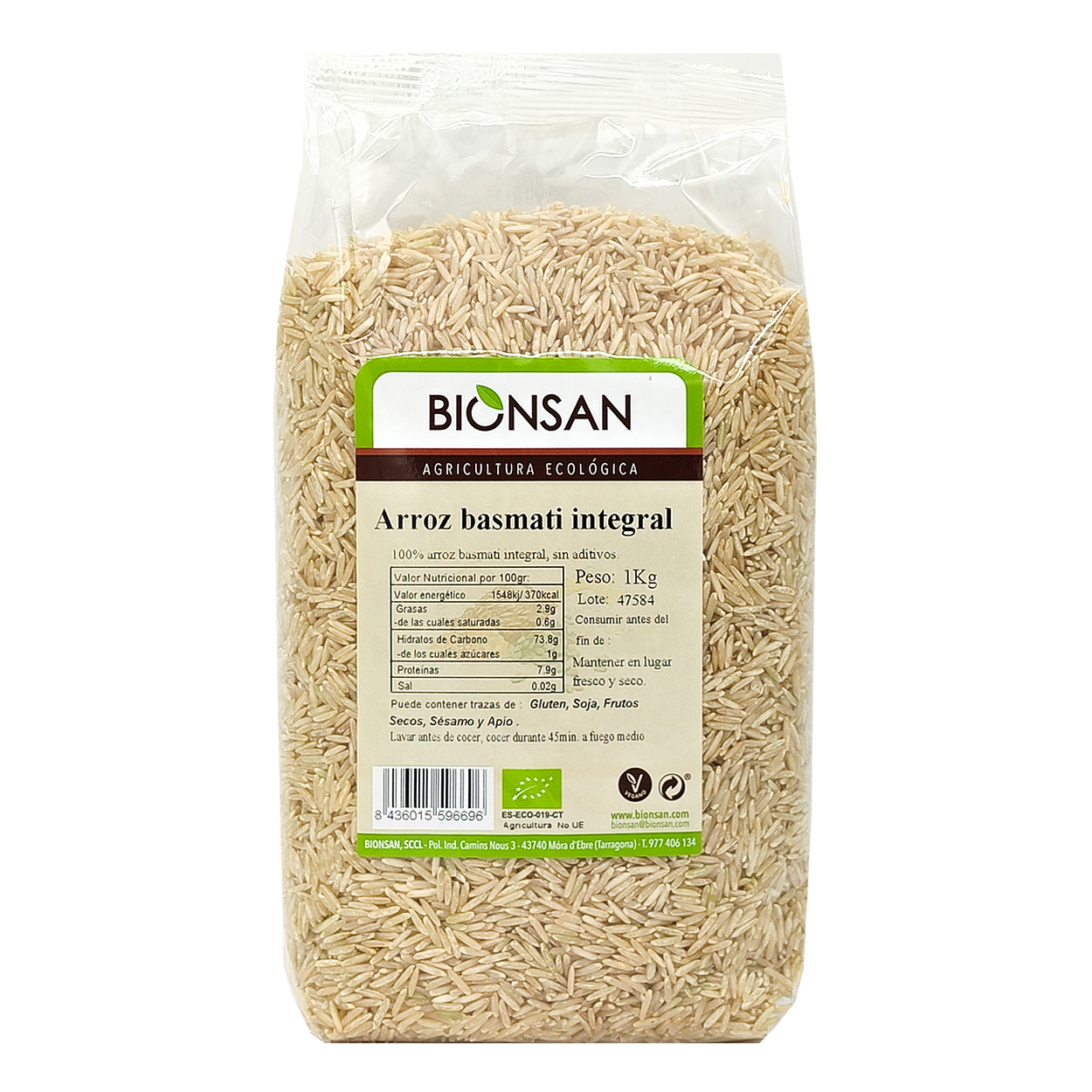 Arroz Basmati Integral Eco Bionsan 1kg_0