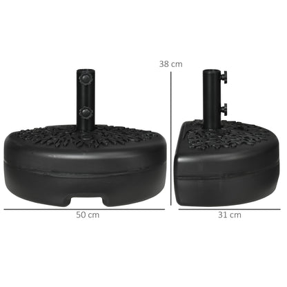 Outsunny Base Pared Para Sombrilla Rellenable De Arena 21 Kg O Agua 18 Kg Jardín_2