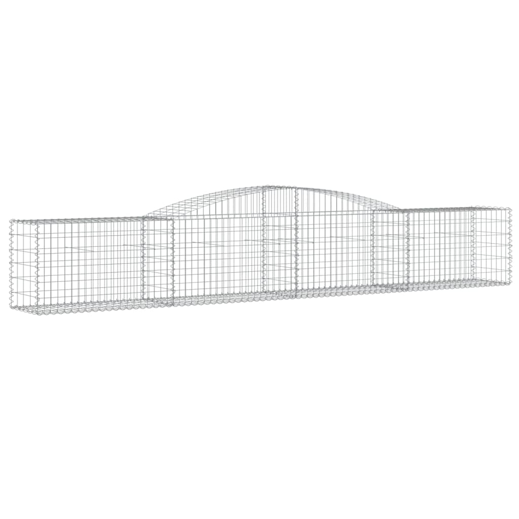 Cestas De Gaviones 25 Uds Forma De Arco Hierro 400x50x60/80 Cm_2