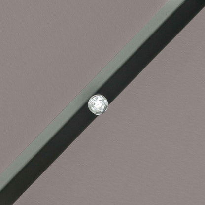 Outsunny Sombrilla Jardín Con 32 Luces Led Solares Inclinable Ø265x233 Cm Gris_3