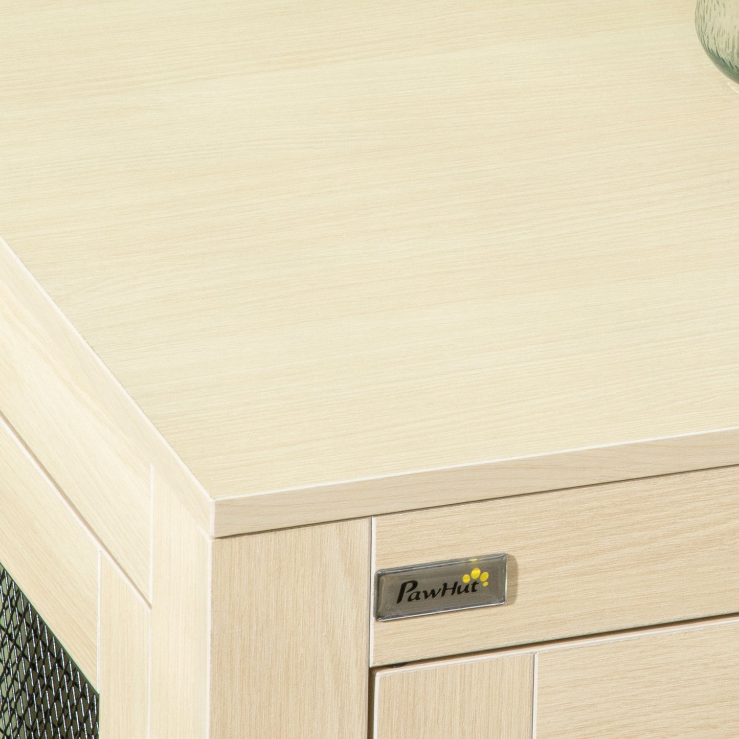 Pawhut Jaula Para Perros De Madera Superficie Mesa De Centro 94x60x71,5cm Roble_3