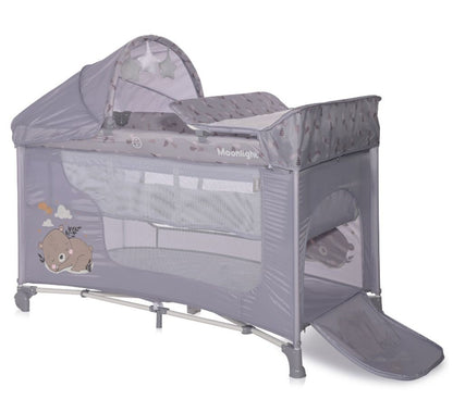 Cuna De Viaje Moonlight Plus (2 Niveles) Grey Dream_2