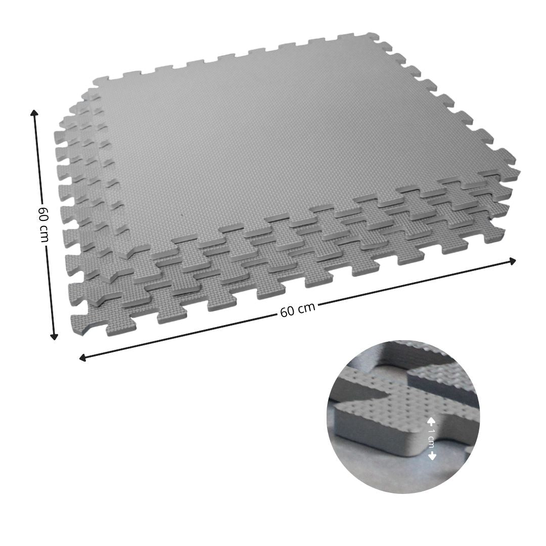 Tatami Puzzle 1cm 60x60cm – Pack 4 Uds (t60-4) Gris Jowy_2