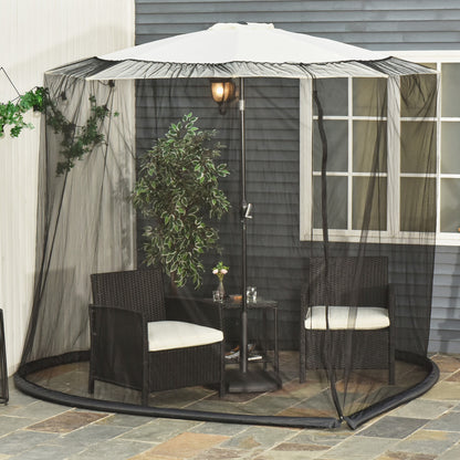 Outsunny Mosquitera Para Sombrillas Ø3 M Con Cremallera Tubo Rellenable De Agua_1