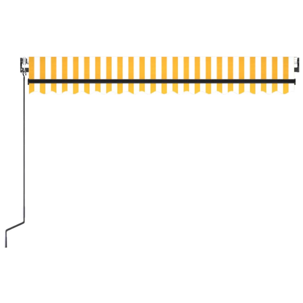 Toldo Automático Led Sensor De Viento Amarillo Blanco 450x300cm_2