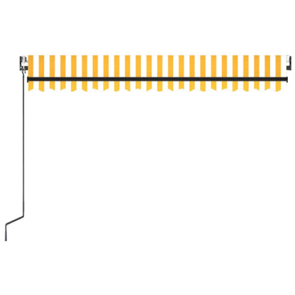 Toldo Automático Led Sensor De Viento Amarillo Blanco 450x300cm_2
