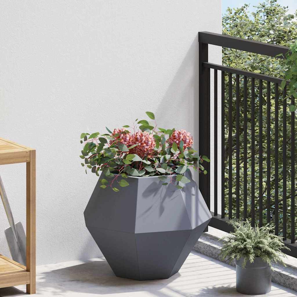 Jardinera 2 Uds. Gris Antracita 50 X 50 X 40 Cm Acero_3