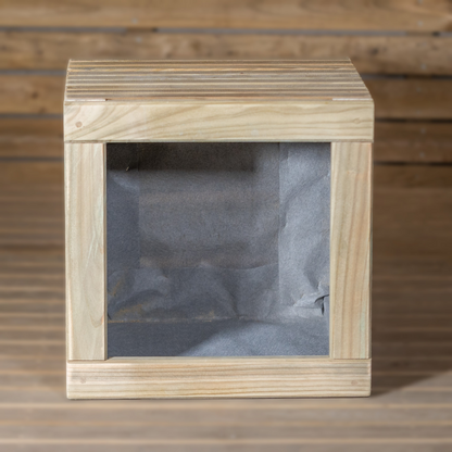 Jardinera Luxe De Madera Tratada Vidahuerto 40x40x40 Cm.