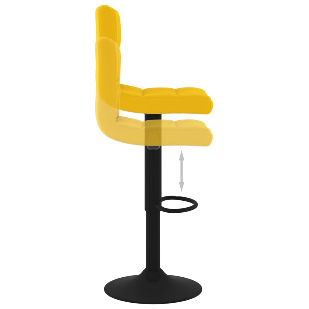 Taburetes De Cocina 2 Unidades Terciopelo Amarillo Mostaza_5