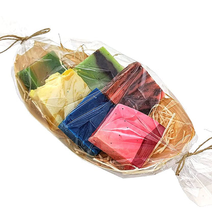 Cesta Con Forma De Barca De Jabones Naturales. Detalle Original Días Especiales. 5 Aceite De Oliva Y 1 Glicerina Vegetal_0