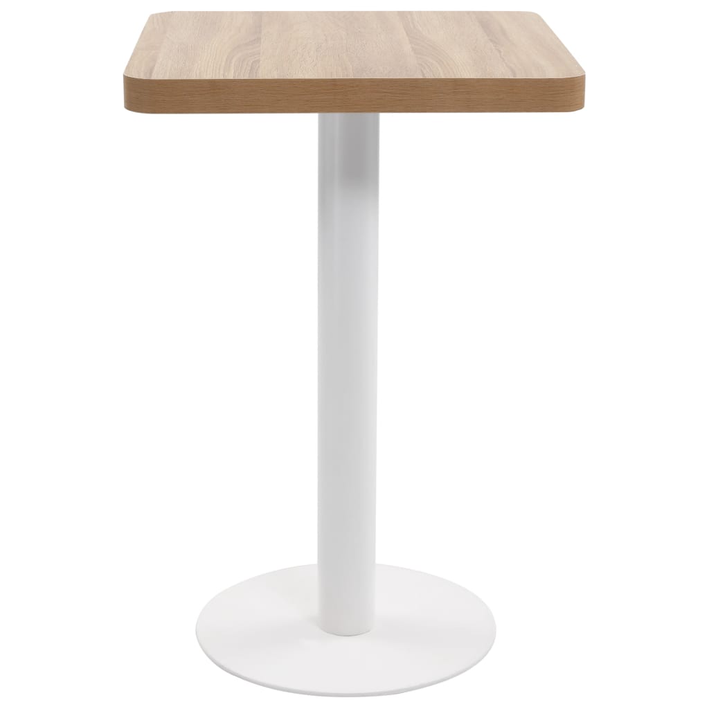 Mesa De Bistró Mdf Marrón Claro 50x50 Cm_0