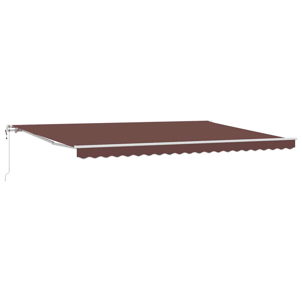 Toldo Retráctil Automático Marrón 500x300 Cm_0