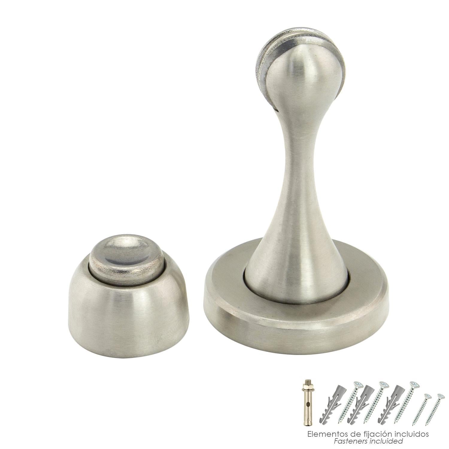 Tope Puerta Retenedor Magnetico Extrafuerte Acero Inoxidable Para Pared Y Suelo_0