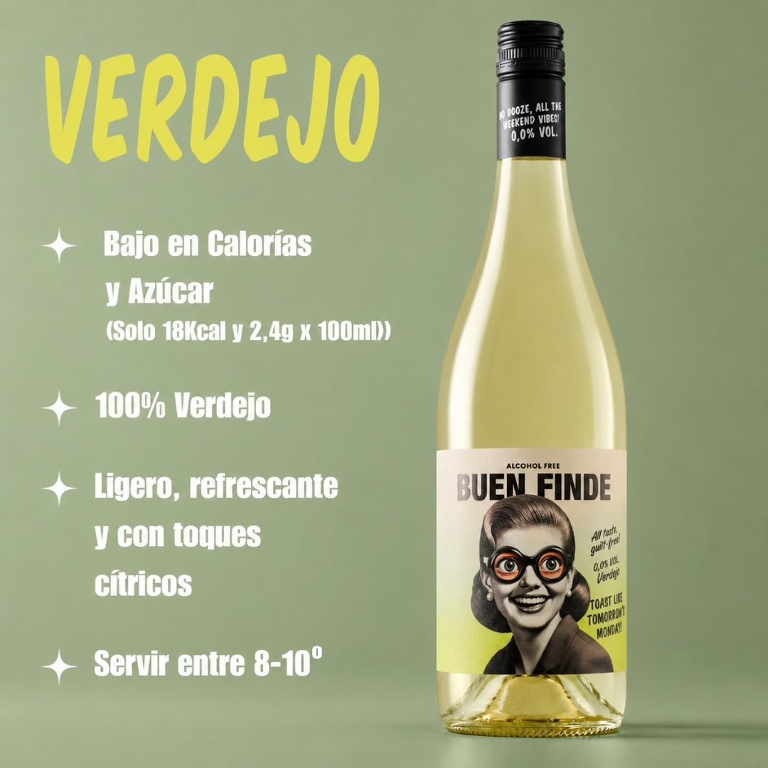 Vino Sin Alcohol 0,0% | Pack 3 Botellas X 750 Ml | Blanco Verdejo + Rosado Tempranillo + Tinto Tempranillo_2