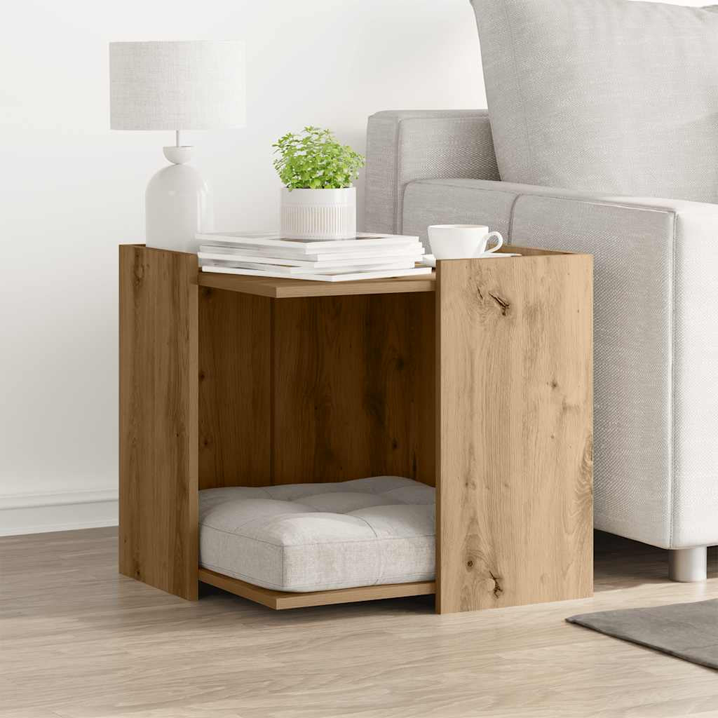 Vidaxl Mueble Arenero Para Gatos Madera Roble Artisian 53x53x51 Cm_1