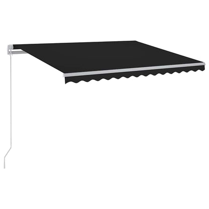 Toldo Manual Retráctil Con Led Antracita 300x250 Cm_0