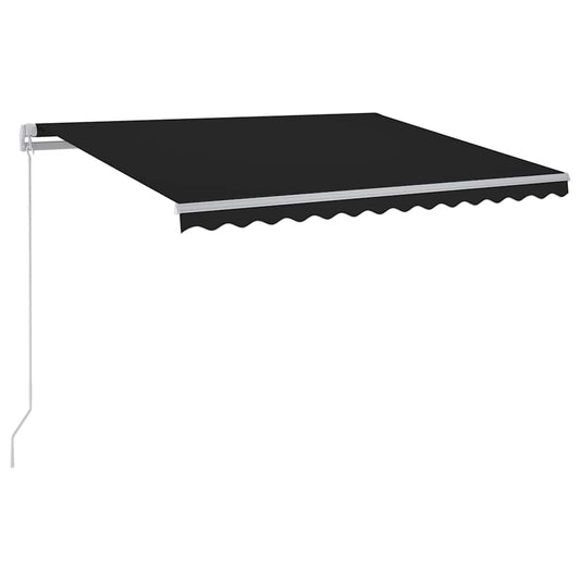 Toldo Manual Retráctil Con Led Antracita 300x250 Cm_0