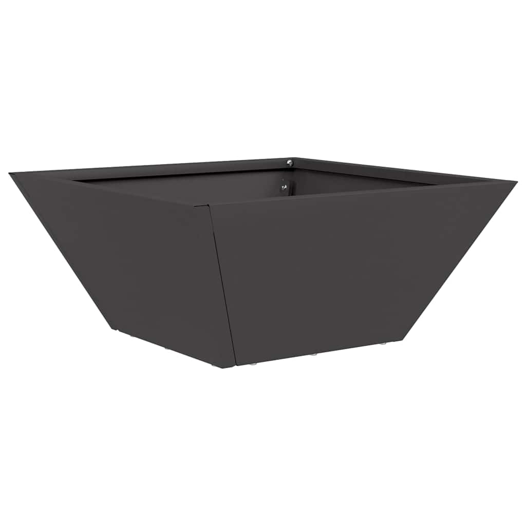 Maceta Para Jardín Negro 35 X 35 X 15 Cm Acero Laminado En Frío_0